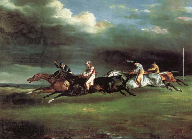 Theodore Gericault The Derby at epson Norge oil painting art
